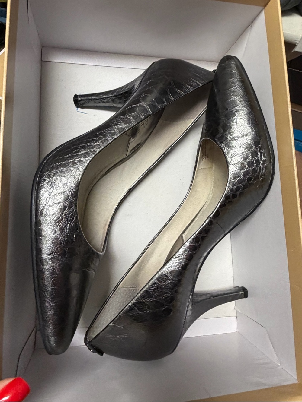Michael Kors Metallic Silver High Heel Pumps 7.5